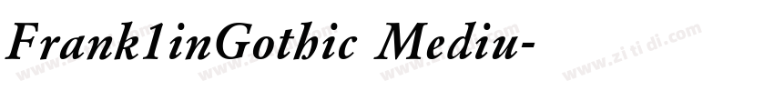 Frank1inGothic Mediu字体转换
